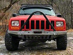 Affordable Offroad Modular Front Winch Bumper with Stinger; Black (84-01 Jeep Cherokee XJ)