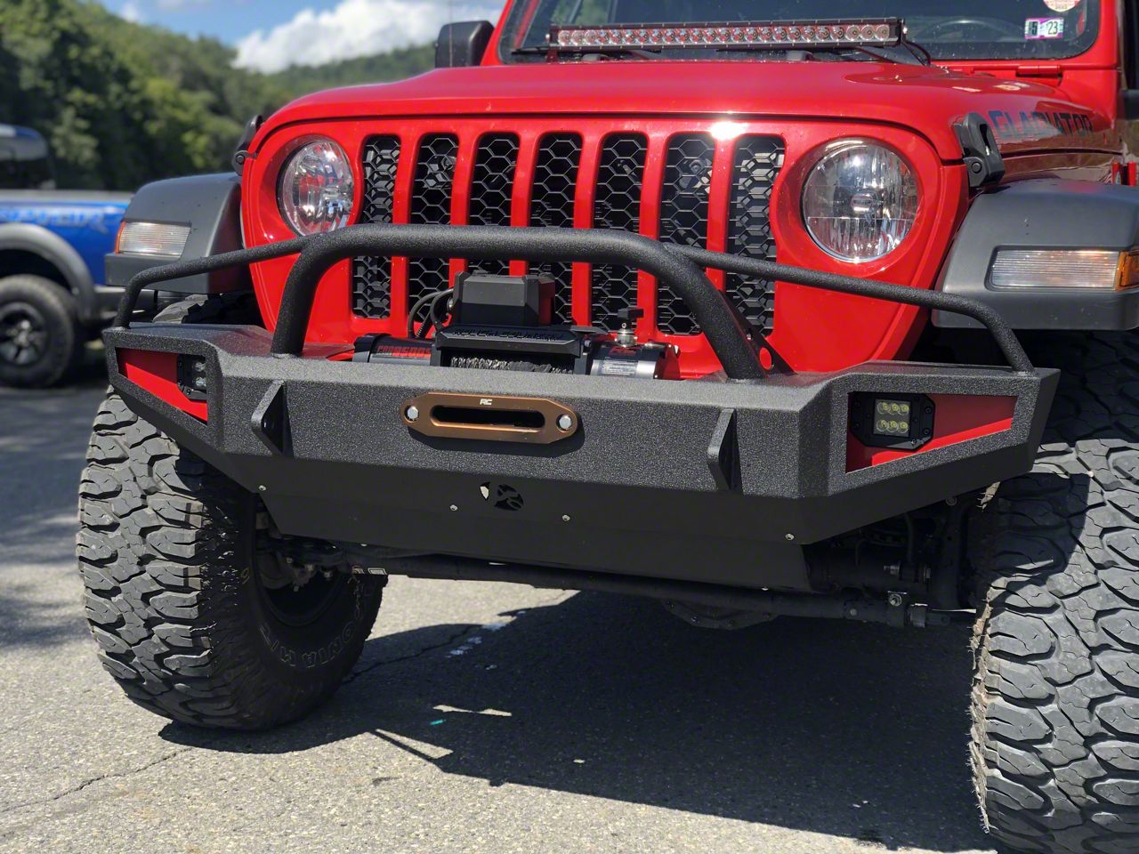 Affordable Offroad Jeep Gladiator PreRunner Front Winch Bumper; Bare ...