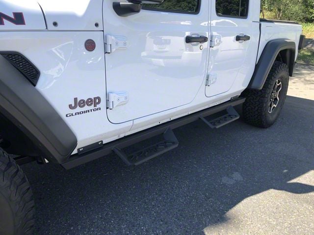 Affordable Offroad Side Step Bars; Black (20-24 Jeep Gladiator JT)