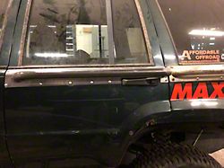 Affordable Offroad Rear Door Rub Rails; Bare Metal (93-98 Jeep Grand Cherokee ZJ)