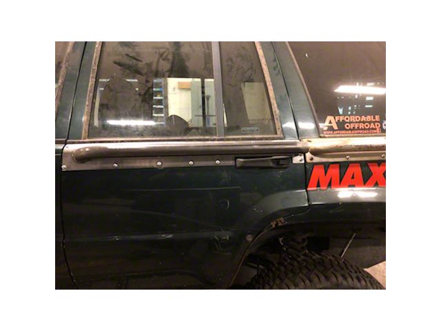 Affordable Offroad Rear Door Rub Rails; Bare Metal (93-98 Jeep Grand Cherokee ZJ)