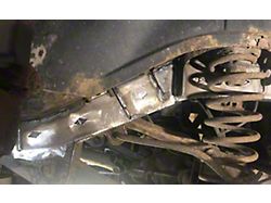 Affordable Offroad Rear Frame Stiffeners; Bare Metal (93-98 Jeep Grand Cherokee ZJ)