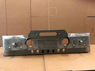 Affordable Offroad Winch Front Bumper; Bare Metal (18-24 Jeep Wrangler JL)