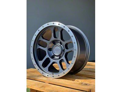 AGP Wheels Trux Grey with Machined Ring 6-Lug Wheel; 17x9; 1mm Offset (10-24 4Runner)