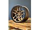 AGP Wheels Trux Bronze with Matte Black Ring 6-Lug Wheel; 17x9; 1mm Offset (16-23 Tacoma)