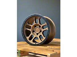 AGP Wheels Trux Bronze with Matte Black Ring Wheel; 17x9; -12mm Offset (20-24 Jeep Gladiator JT)