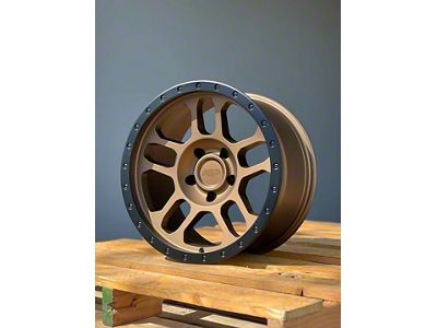 AGP Wheels Trux Bronze with Matte Black Ring Wheel; 17x9; -12mm Offset (20-24 Jeep Gladiator JT)