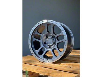 AGP Wheels Trux Grey with Machined Ring Wheel; 17x9; -12mm Offset (20-24 Jeep Gladiator JT)