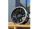 AGP Wheels Trux Matte Black with Machined Ring Wheel; 17x9; -12mm Offset (20-24 Jeep Gladiator JT)