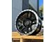 AGP Wheels Trux Matte Black with Machined Ring Wheel; 17x9; -12mm Offset (18-24 Jeep Wrangler JL)