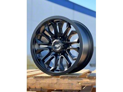 AGP Wheels 304 Matte Black 6-Lug Wheel; 18x9; 12mm Offset (16-24 Titan XD)