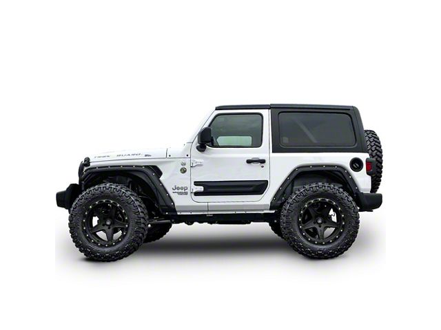 Air Design Door Rocker Panels; Satin Black (18-24 Jeep Wrangler JL 2-Door)