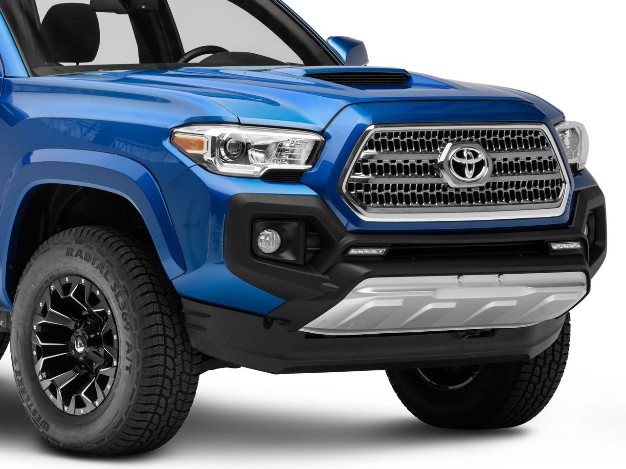 Air Design Tacoma Front Bumper Guard with DRL; Satin Black TO02A04 (16 ...