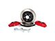 Alcon 4-Piston Rear Big Brake Kit with 330x22mm Slotted Rotors; Red Calipers (20-24 Jeep Gladiator JT)