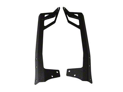 All Terrain Concepts 50-Inch Windshield Light Bar Brackets without Ditch Light Bracket; Black (97-06 Jeep Wrangler TJ)