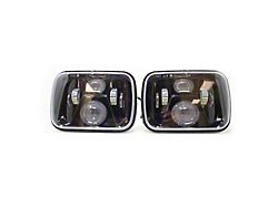 All Terrain Concepts 5x7-Inch Vader II Series Headlights; Black Housing; Clear Lens (87-95 Jeep Wrangler YJ)