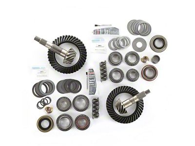 Alloy USA Dana 30 Front Axle/44 Rear Axle Ring and Pinion Gear Kit with Master Overhaul Kit; 3.73 Gear Ratio (97-06 Jeep Wrangler TJ)