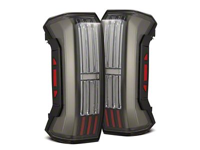 AlphaRex NOVA-Series Prismatic LED Tail Lights; Black Housing; Clear Lens (22-25 Tundra)