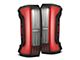 AlphaRex NOVA-Series Prismatic LED Tail Lights; Black/Red Housing; Clear Lens (22-25 Tundra)