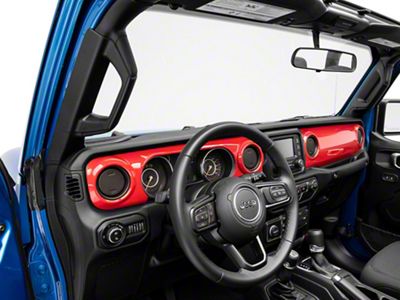 RedRock Dash Panel Overlay; Red (20-23 Jeep Gladiator JT)