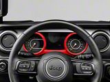 RedRock Gauge Cluster Trim; Red (20-25 Jeep Gladiator JT)