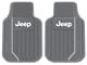 Elite Series Front Floor Mats with Jeep Logo; Gray (Universal; Some Adaptation May Be Required)