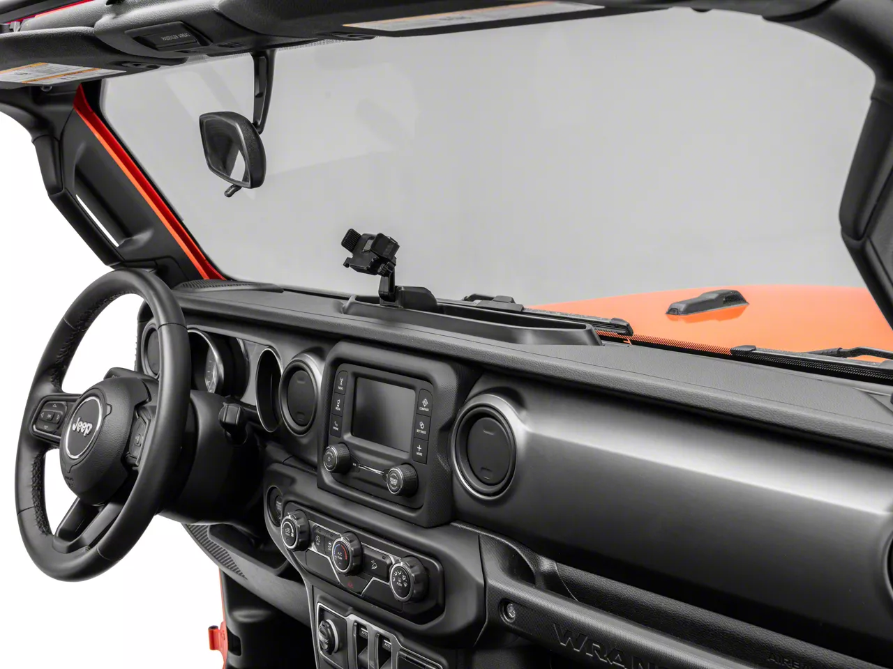 RedRock Jeep Wrangler Dash Mounted Phone Holder with Storage Compartment  J137653-JL (18-23 Jeep Wrangler JL) - Free Shipping