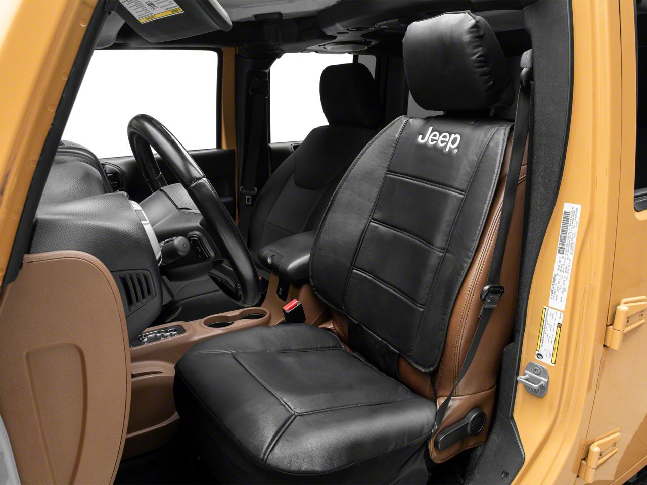 Jeep Wrangler Sideless Seat Cover With Jeep Logo Black Universal Some Adaptation May Be 7403