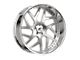 Amani Apollo-L Brush Center with Chrome Lip Wheel; 26x9; 1mm Offset (20-24 Jeep Gladiator JT)