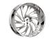 Amani Atlantic-L Brush Center with Chrome Lip Wheel; 28x9; 1mm Offset (20-24 Jeep Gladiator JT)