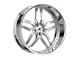 Amani DRIFT Brush Center with Chrome Lip Wheel; 26x10; 5mm Offset (20-24 Jeep Gladiator JT)