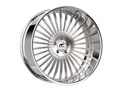 Amani R.E.A.L. Brush Center with Chrome Lip Wheel; 24x9; 1mm Offset (20-25 Jeep Gladiator JT)