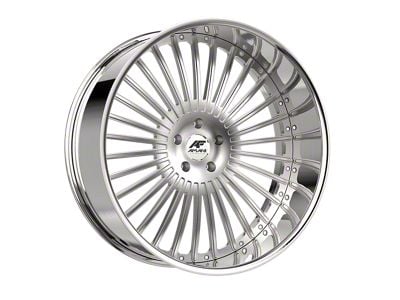 Amani R.E.A.L. Brush Center with Chrome Lip Wheel; 24x9.5; -12mm Offset (20-25 Jeep Gladiator JT)