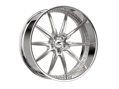 Amani TRACKSTER Brush Center with Chrome Lip Wheel; 26x10; 5mm Offset (20-24 Jeep Gladiator JT)