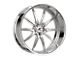 Amani TRACKSTER Brush Center with Chrome Lip Wheel; 26x9; 1mm Offset (20-24 Jeep Gladiator JT)