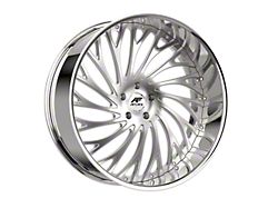 Amani Vamos-R Brush Center with Chrome Lip Wheel; 28x9; 1mm Offset (20-25 Jeep Gladiator JT)