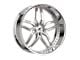 Amani DRIFT Brush Center with Chrome Lip Wheel; 26x10; 5mm Offset (07-18 Jeep Wrangler JK)