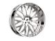 Amani Sorleno Brush Center with Chrome Lip Wheel; 24x9; 1mm Offset (18-24 Jeep Wrangler JL)