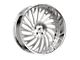 Amani Vamos-R Brush Center with Chrome Lip Wheel; 28x10; 5mm Offset (18-24 Jeep Wrangler JL)