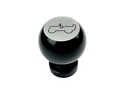 American Brothers Design Manual Shift Knob with Firecracker Red Jeep Logo; Black (20-24 Jeep Gladiator JT)
