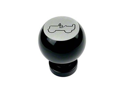 American Brothers Design Manual Shift Knob with Granite Crystal Gladiator Logo; Black (20-24 Jeep Gladiator JT)