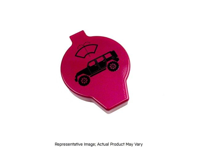 American Brothers Design Washer Fluid Cap Cover with Engraved Jeep Logo; Mojito (20-24 Jeep Gladiator JT)