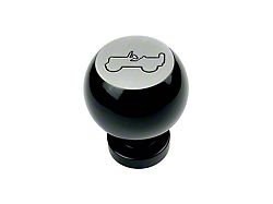 American Brothers Design Manual Shift Knob with Engraved Jeep Logo; Black (18-25 Jeep Wrangler JL)