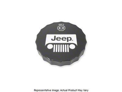 American Brothers Design Master Cylinder Cap Cover with Engraved Jeep Logo; Extreme Purple (18-25 Jeep Wrangler JL)