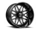 American Force B02 Trax SS Gloss Black Machined 6-Lug Wheel; 22x11; 0mm Offset (04-15 Titan)