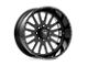 American Force F20 Atom SS Gloss Black Machined 6-Lug Wheel; 22x11; 0mm Offset (04-15 Titan)