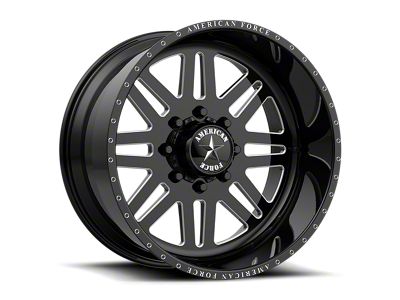 American Force 09 Liberty SS Gloss Black Machined 6-Lug Wheel; 24x11; 0mm Offset (04-15 Titan)