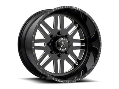 American Force 09 Liberty SS Gloss Black Machined 6-Lug Wheel; 22x14; -73mm Offset (04-15 Titan)