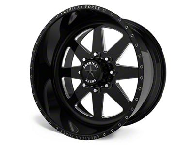 American Force 11 Independence SS Gloss Black Machined 6-Lug Wheel; 20x12; -40mm Offset (04-15 Titan)