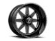 American Force 11 Independence SS Gloss Black Machined 6-Lug Wheel; 22x12; -40mm Offset (04-15 Titan)